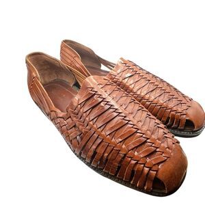 PG Lite by Pepper Gate Fisherman Sandals Mens Size 12 Brown Leather Huaraches